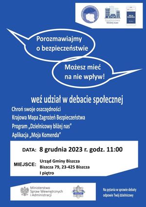 plakat debata Biszcza